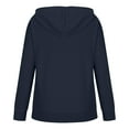 thumbnail image 6 of NSLGXD Half Button V Neck Hoodies for Women Drawstring Casual Long Sleeve Pullovers Solid Color Comfortable Sweatshirts with Pocket, 6 of 6
