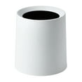 thumbnail image 2 of AuroraX 1 Gallon Desk Mini Trash Can White Cute Round Affordable Luxury Solid Wastebasket Minimalist Stylish Plastic Trash Bin for Dormitory Living Office, 2 of 6