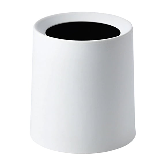Tunhigl Scandinavian Mini Desktop Trash Can , Space-Saving Waste Bin, Odor-Locking, Easy-Clean Counter Trash Bin for Office, Living Room, Study, Car White