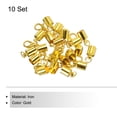 thumbnail image 3 of Uxcell 10Pcs Cord End Caps, 5.5mm End Caps Barrel Beads Kumihimo End Caps Iron for DIY Craft (Gold), 3 of 5