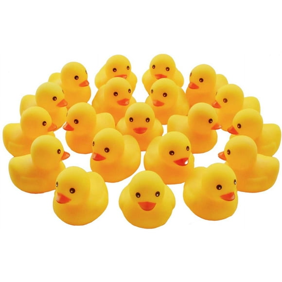 Bath Duck Toys 20 PCS Yellow Rubber Ducks Squeak & Float Ducky Baby Shower Pool Toy for Toddlers Kids Boys Girls