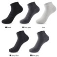 thumbnail image 2 of Calcetines náuticos de primavera y verano para hombre, calcetines cortos de masaje con parte inferior de algodón para hombre, calcetines invisibles poco profundos de fibra de bambú, 2 of 5