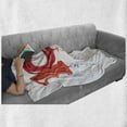 thumbnail image 6 of 100th Birthday Soft Flannel Fleece Throw Blanket, Party for Hundred Years Olds Flying Balloons Artwork Print, Cozy Plush for Indoor and Outdoor Use, 50" x 60", Red Orange and Hot Pink, by Ambesonne, 6 of 6