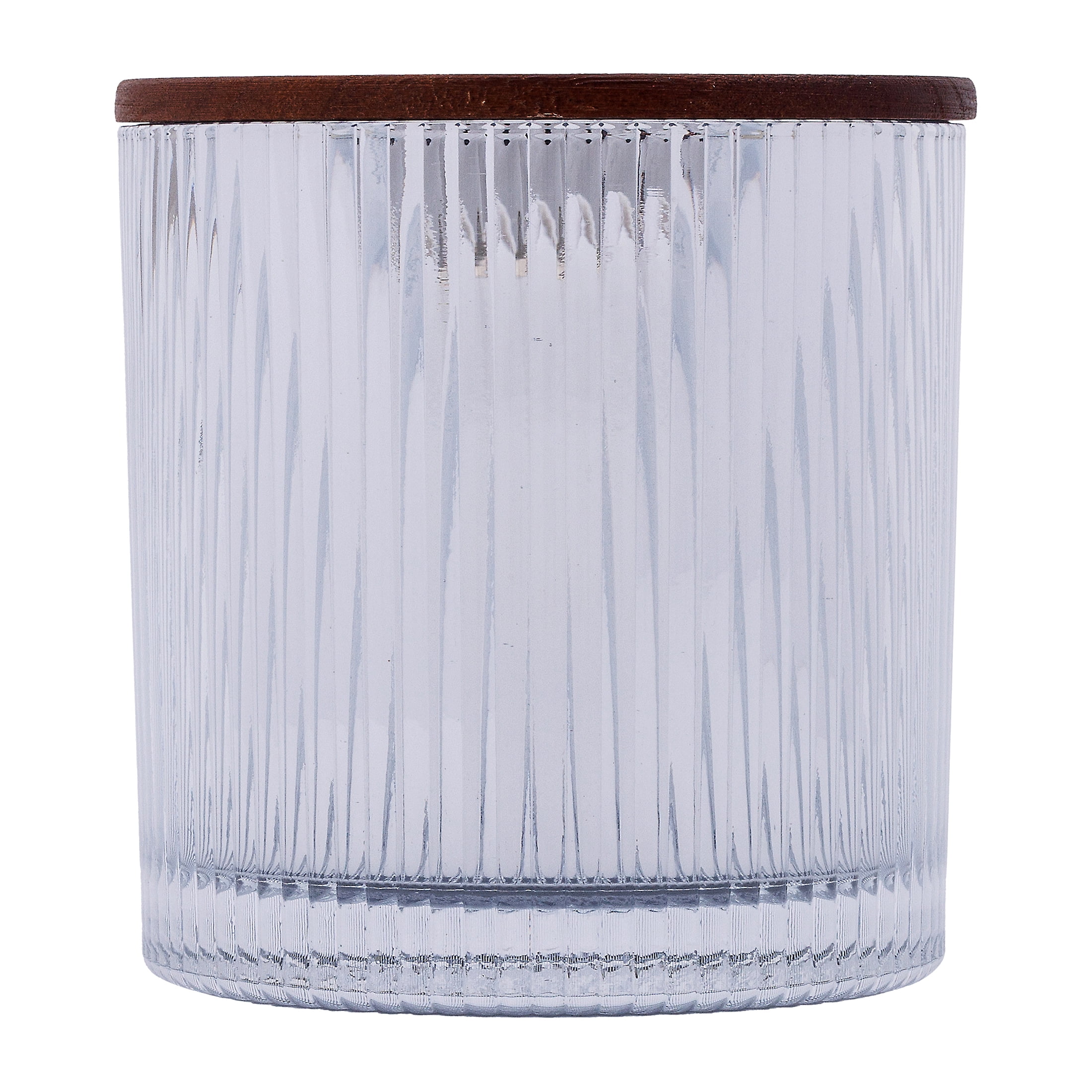 Better Homes & Gardens Salted Coconut Mahogany Jar Candle, 2 Cotton Wicks, Ribbed Mercury Glass Jar with Wooden Lid, 12 oz
