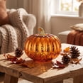 thumbnail image 4 of DAMAI Mercury Glass Light up Pumpkin Light, Golden Glass Light‑Up Pumpkin Decor with Warm LED,Battery Operated Decor For Table Mantel Shelf Fall‑Harvest Farmhouse Home‑Party, 4 of 5