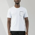 thumbnail image 4 of Mens Shirts,Summer Ice Silk Seamless Pocket Men'S Large Loose Casual Sports T Shirt Elastic,Shirts for Men,Men's T-shirts(Color:White,Size:2XL), 4 of 7