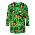 thumbnail image 6 of Ounisa Womens 3/4 Sleeve St. Patrick's Day T-Shirts Crew Neck Spring Graphic Tee Tops, 6 of 8