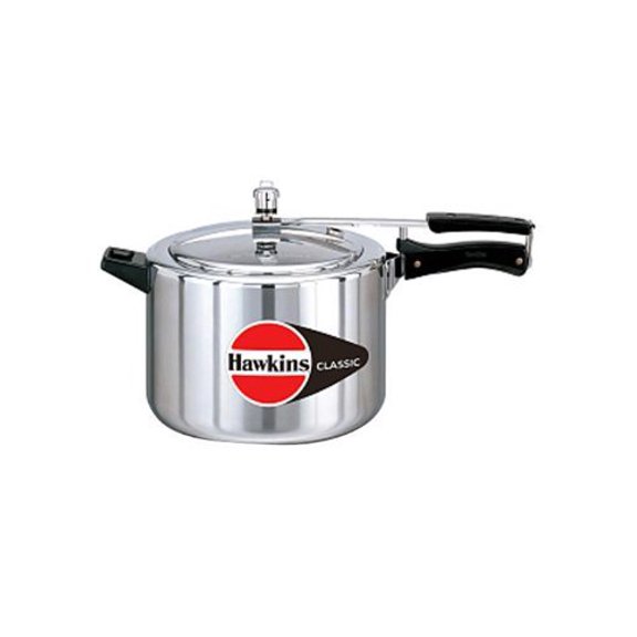 HAWKINS Classic CL8T 8-Liter New Improved Aluminum Pressure Cooker, Small, Silver
