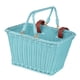 thumbnail image 2 of Cesta de bicicleta para niños portátil con asas Cesta de ratán artificial Cesta de triciclo Azul, 2 of 9