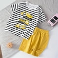 thumbnail image 4 of TOWED22 Toddler Baby Boy Clothes Outfits Short Sleeve Goose Embroidered T-shirt Plaid Shorts 2pcs Summer Clothes(Grey,3-4 Y), 4 of 4