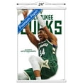 thumbnail image 3 of NBA Milwaukee Bucks - Giannis Antetokounmpo Feature Series 24 Wall Poster with Magnetic Frame, 22.375" x 34", 3 of 5