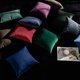 thumbnail image 3 of Fundas de almohada decorativas de terciopelo lumbar, paquete de 2 fundas de cojín sólidas y suaves de lujo para sofá, 3 of 6