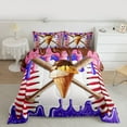 thumbnail image 2 of Castle Fairy Kids Teens Adults Baseball Gaming Bedding Comforter Set 2pcs,Abstract Gradient Ice Cream Splash Twin Comforter Sets Microfiber,Sport Gamer Breathable Bedding Set,Luxury Bedroom Decor, 2 of 8