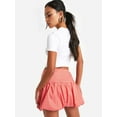 thumbnail image 5 of Women'S Gingham Bubble Mini Skirts - Bow- Cute Holiday Short Skorts Red XL, 5 of 6
