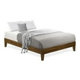 thumbnail image 2 of Full Size Bed Frame Mid Century Modern Wood Platform Bed with Legs Walnut Finish, 2 of 5