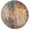 Multicolor, variant on 5' X 5' Sealife Round Abstract Power Loom Non Skid Area Rug