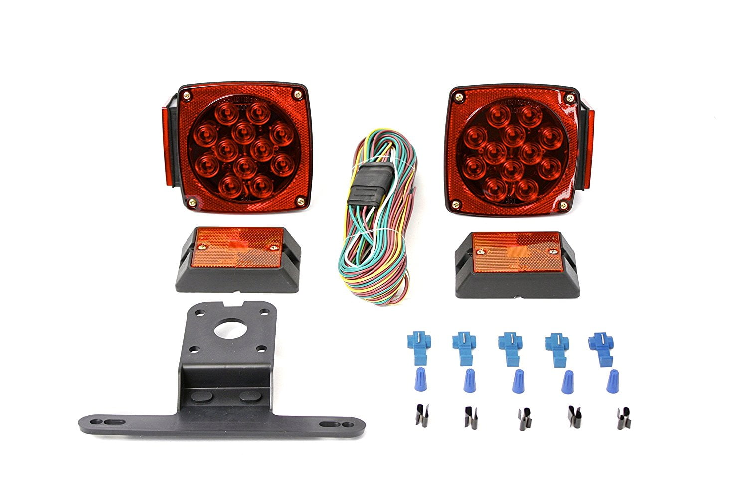 MaxWorks 80772 12V ALL LED Trailer Tail Light Kit Stop Tail Turn Signal