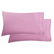 1800 Thread Count Egyptian Quality Super Soft Wrinkle Free 2-Piece Pillowcases- Standard Size-Light Pink