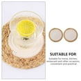 thumbnail image 2 of FONDOTIN 2Pcs Natural Straw Woven Round Placemats Heat Insulated Table Mat for Kitchen Dining, 2 of 8