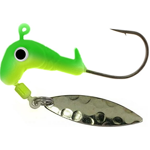 Road Runner Barbed Glow Head 1/16oz Underspin Jighead Chartreuse/Lime
