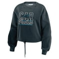 thumbnail image 2 of Women's WEAR by Erin Andrews Black Carolina Panthers Washed Fleece Long Sleeve T-Shirt & Shorts Lounge Set, 2 of 6