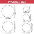 thumbnail image 2 of Raindrops 5Pairs Large Hoop Earrings for Women Silver Circle Titanium Steel Party Daily Use Fashionable, 2 of 8