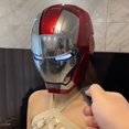 thumbnail image 4 of Casco de Marvel Iron Man Autoking 1/1 Mk5 con Control remoto y por voz, máscara automática con luz Led, para niños, 4 of 4