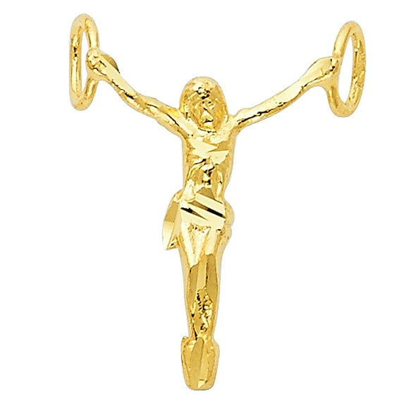 FB Jewels 14K Yellow Gold Jesus Christ Body Pendant 20mm X 15mm