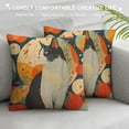 thumbnail image 3 of Orinice Cute Cat Graphic Decorative Throw Pillow Cover for Home Couch Living Room Bed Sofa - Aesthetic Autumn Pillow Case 1PC 20x20in, 3 of 5