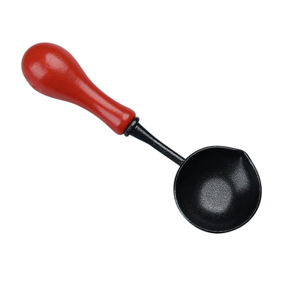 Fufafayo Wax Spoon Non Stick Melting Spoon, Vintage Wax Sealing Spoon with Wooden Handle, Elegant Wax Warmer Tool for Envelope Sealing, Gift for Wedding Invitations, Calligraphy, Letter Writing