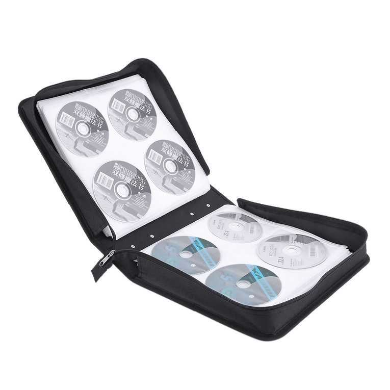 PU Leather 400 Pieces Disc CD DVD Storage Holder Carry Case Bag