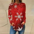 thumbnail image 2 of NMMUED Christmas Shirts for Women Christmas Blouses for Women Womens Graphic Tees Christmas Clothes for Women Cute Tops for Women's Christmas Shirts Womens Shirts Dressy Casual Hot Pink XXL, 2 of 5