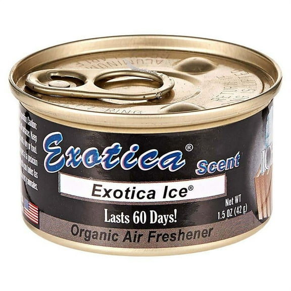 Exotica Car Air Freshener | Spill-proof Can | Organic | For Home & Auto | Long Lasting Freshness | (Pack of 12) (Exotica Ice)