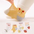 thumbnail image 5 of CHUANK Girls Cushioned Crew Socks Colorful Creative Fun Novelty Design Crew Socks Yellow 3-5 Years, 5 of 5