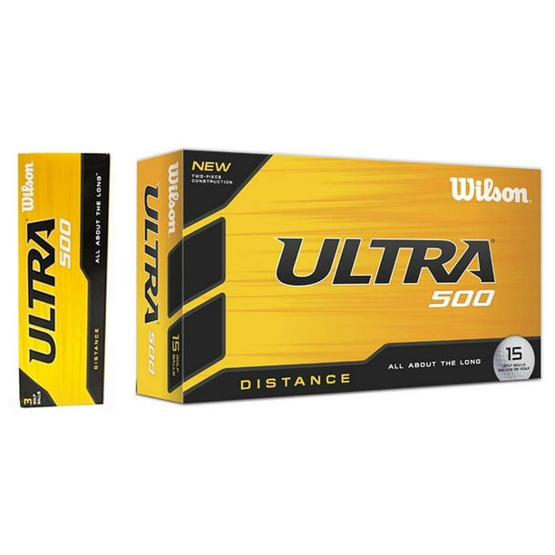 Wilson Ultra 500 Longues Distances Balles de Golf Coupe Haute Vitesse (15 Balles)