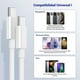 thumbnail image 3 of Cable USB C Yoele Blanco Carga Rápida Trenzado 1M 60W para iPhone, Galaxy y más, 3 of 9