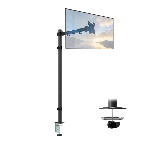 Full-Motion Monitor Mount with Extra-Tall Pole for Monitors up to 35"