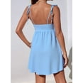 thumbnail image 6 of Casual Summer Dresses for Women Flowy Sun Dress Mini Slip Dress Cute Spaghetti Strap Dress Blue M, 6 of 7