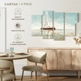 thumbnail image 5 of Elephant Stock Sailing Journey Wall Art - Horizontal Multi Panel Canvas - Living Room Wall Decor - Transportation Multi Panel - Beige And Blue Decor By Jane Slivka - 68" x 42", 5 of 8