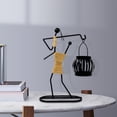 thumbnail image 3 of veasfak Candlestick Sculpture Centerpiece Abstract Character for Dining Table Decoration Rope B, 3 of 9