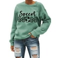 thumbnail image 2 of Soccer Mom Sweatshirts for Women Fall Winter Long Sleeve Crewneck Soccer Graphic Sweatshirt Pullover Tops, 2 of 5