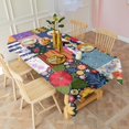 thumbnail image 2 of Pioneer Flower Floral Print Pattern Rectangle Tablecloth 60"x102",Waterproof Polyester Rectangle Table Cloth, Wipeable Spillproof Polyester Tablecloth for Dining, Camping, Indoor and Outdoor, 2 of 6