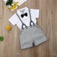 thumbnail image 2 of TheFound Baby Boys Short Sleeve Shirts Romper+Short Pants Clothes Set, 2 of 8