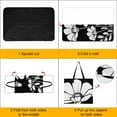 thumbnail image 4 of Black And White Ink Flower Picnic Blanket Waterproof Outdoor Beach Blanket Hand-held Pad Suitable for Travel, Camping, Beach, Family Gatherings, 4 of 8