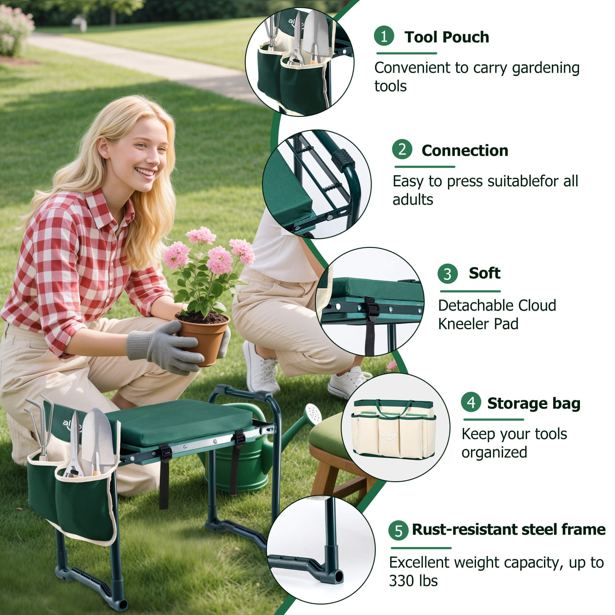 ALLJOY Foldable Garden Kneeler Seat photo 7