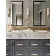 thumbnail image 5 of Goo-Ki 6 Pack 3.8"(96mm) Hole Center Light Brushed Brass Cabinet Pulls, Modern Drawer Handle,Cabinet Hardware, 5 of 6