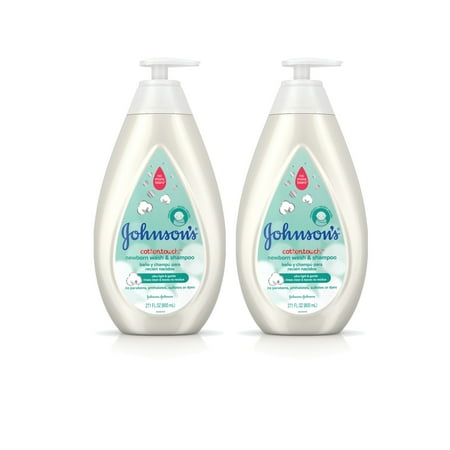 Johnson's CottonTouch Baby Wash & Shampoo, Twin Pack, 2 x 27.1 fl. (Mild Baby Shampoo Best)