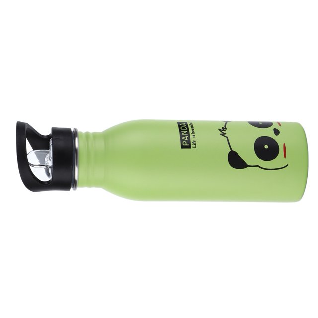 Stainless Steel Water Bottle, Cute Cartoon Animal Pattern Water Cup for Kids, Spill Proof Water Pot with Straw Lid, Durable Cup for Sports or Travel, Water Pot with