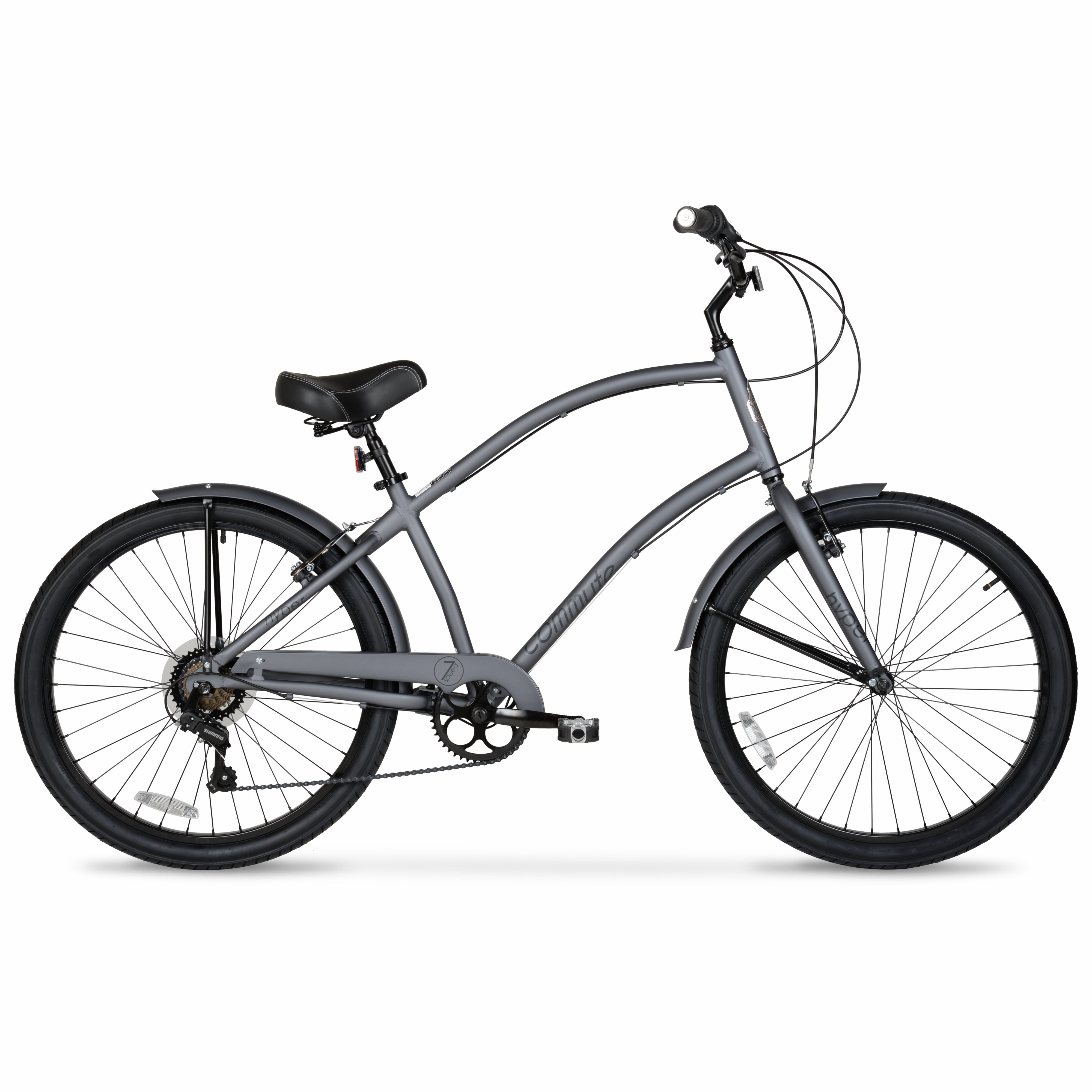 Hyper Bicycles 26" Men's Beach Cruiser, Adult Ages 13+, Gray