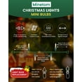 thumbnail image 2 of Clr Christmas String Lights 100 Count 25 Feet Incandescent Bulb Mini for Indoor Xmas Tree Garland Birthday Wedding Party Festival Decoration, Green Wire, 2 of 5